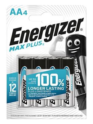 BLISTER 4 BATTERIE AA MAX PLUS ALKALINE POWER